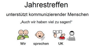 Ankündigung Jahrestreffen unterstützt kommunizierender Menschen